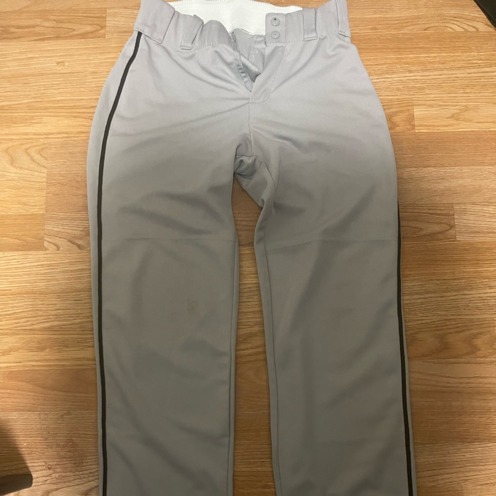 Gray baseball pants  with Black Stripe